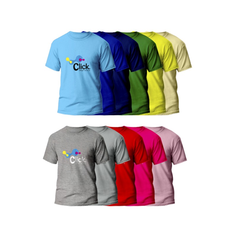 Camiseta em Algodão Fio 30.1, impressão 4 cores, Escolha sua cor e tamanho.